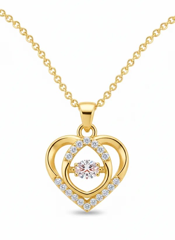 Gold_With_Diamonds_Heartbeat_Sparkle_Necklace_For_Women